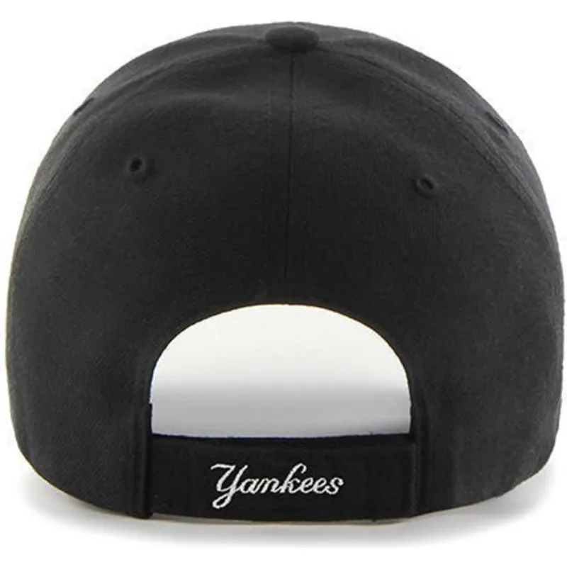 shapka-izvita-cherna-reguliruem-za-deca-na-new-york-yankees-mlb-ot-47-brand