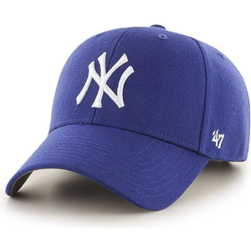 shapka-izvita-sinya-reguliruem-za-deca-na-new-york-yankees-mlb-ot-47-brand
