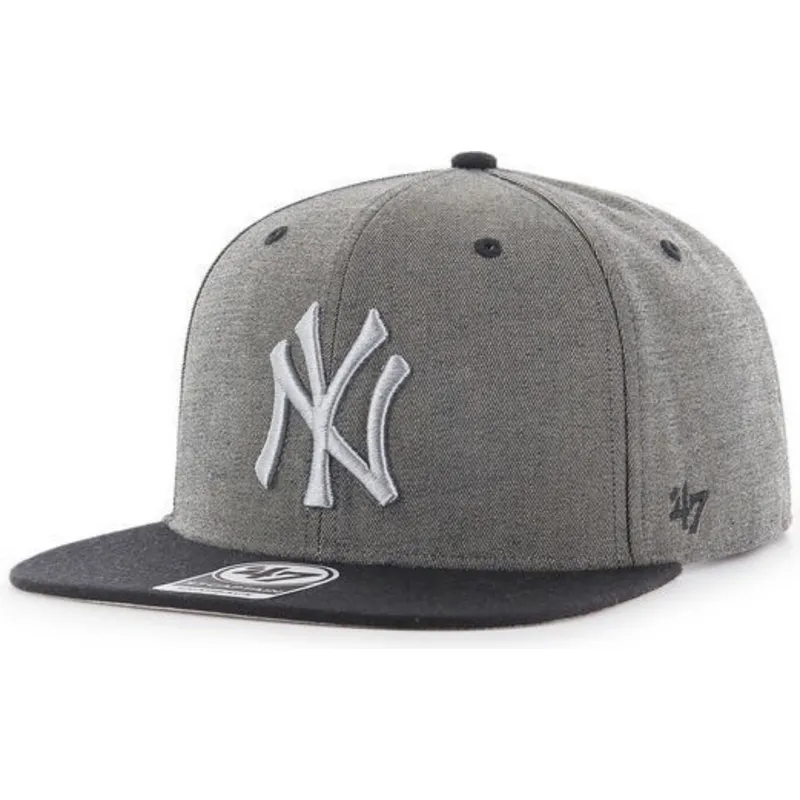 shapka-ploska-siv-snapbek-jaspeado-na-new-york-yankees-mlb-ot-47-brand shapka-ploska-siv-snapbek-jaspeado-na-new-york-yankees-mlb-ot-47-brand
