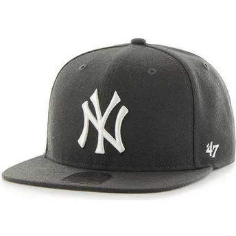 47 Brand Flat Brim New York Yankees MLB Captain Snapback Cap schwarz 