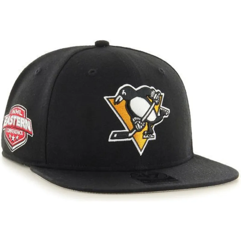 shapka-ploska-cherna-snapbek-na-pittsburgh-penguins-nhl-ot-47-brand