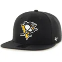 shapka-ploska-cherna-snapbek-na-pittsburgh-penguins-nhl-ot-47-brand