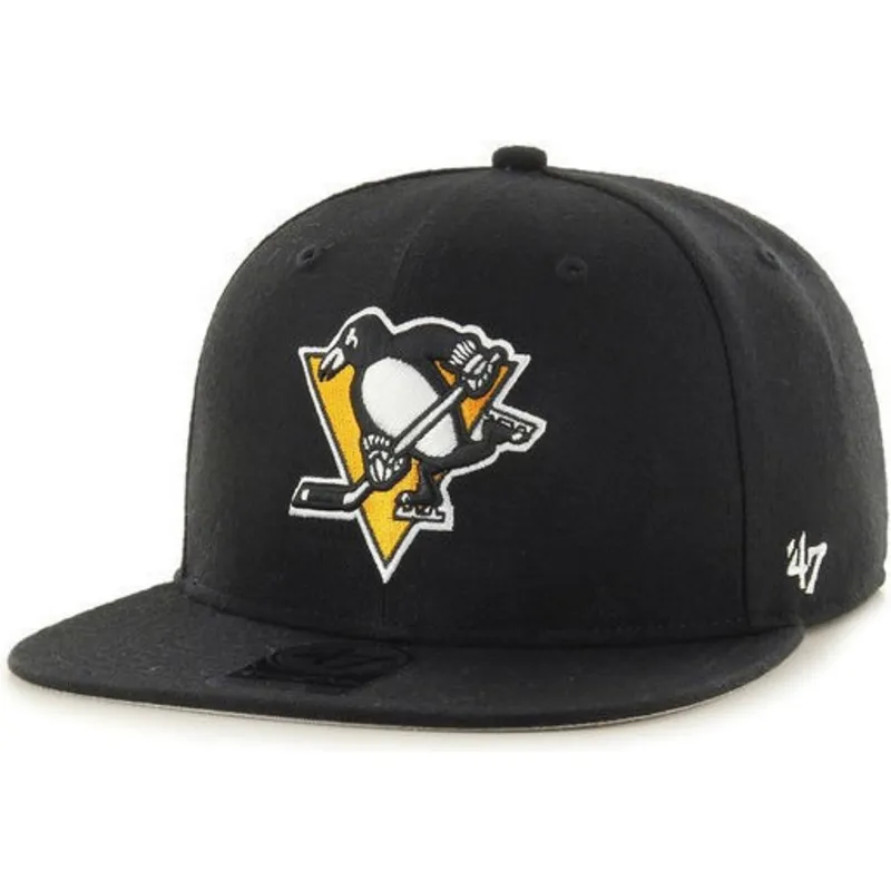 shapka-ploska-cherna-snapbek-na-pittsburgh-penguins-nhl-ot-47-brand