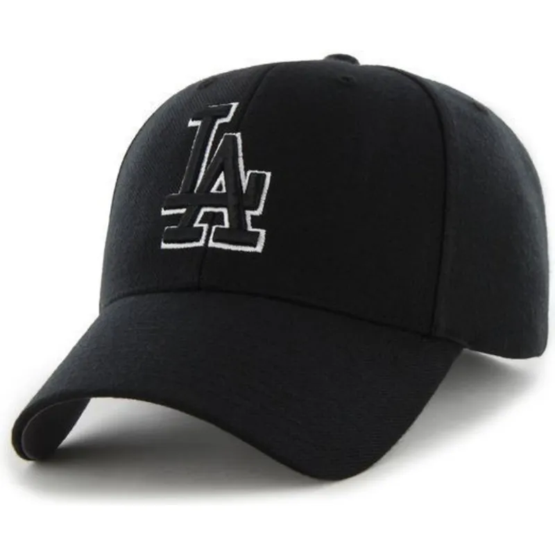 shapka-izvita-cherna-snapbek-na-los-angeles-dodgers-mlb-ot-47-brand
