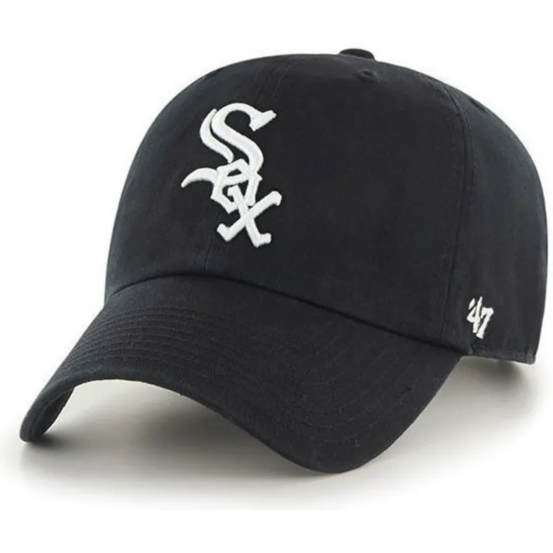 shapka-izvita-cherna-reguliruem-na-chicago-white-sox-mlb-ot-47-brand