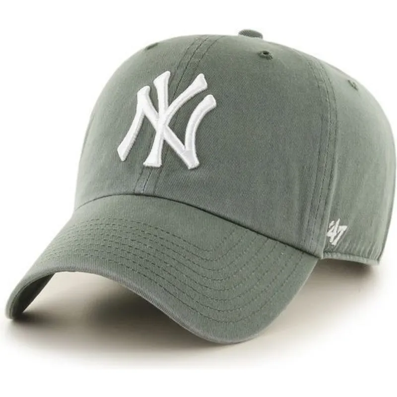 shapka-izvita-zelena-reguliruema-na-new-york-yankees-mlb-ot-47-brand