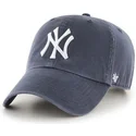 siva-denim-izvita-shapka-na-new-york-yankees-mlb-clean-up-ot-47-brand