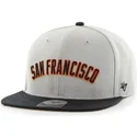 shapka-ploska-siv-snapbek-letras-na-san-francisco-giants-mlb-ot-47-brand
