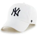 weisse-gebogene-kappe-von-new-york-yankees-mlb-clean-up-von-47-brand