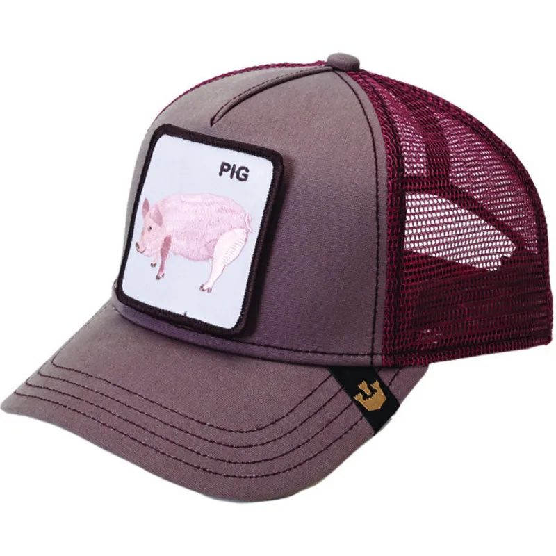 shapka-izvita-traker-chervena-snapbek-pig-the-farm-ot-goorin-bros