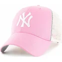 shapka-izvita-traker-roza-snapbek-na-new-york-yankees-mlb-ot-47-brand