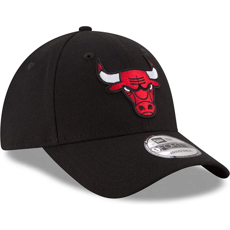 schwarze-verstellbare-gebogene-kappe-9forty-the-league-der-chicago-bulls-nba-von-new-era