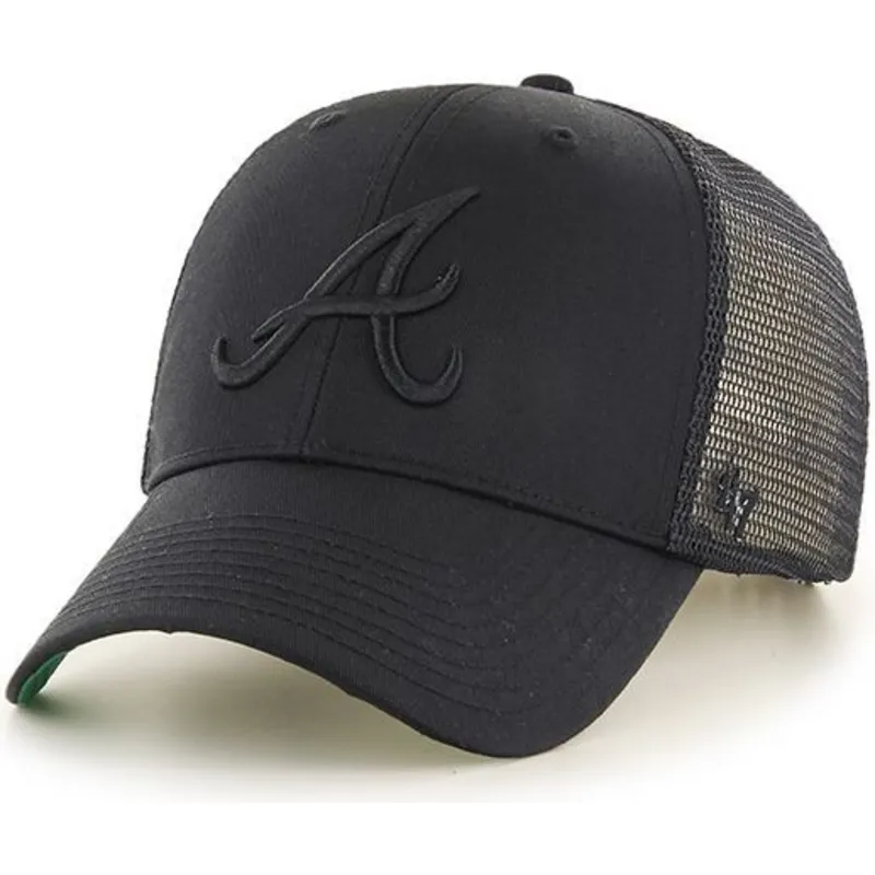shapka-izvita-traker-cherna-snapbek-na-atlanta-braves-mlb-ot-47-brand