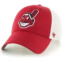 shapka-izvita-traker-chervena-snapbek-na-cleveland-indians-mlb-ot-47-brand
