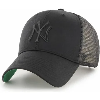 schwarze-trucker-cap-mit-schwarzem-logo-der-new-york-yankees-mlb-mvp-branson-von-47-brand