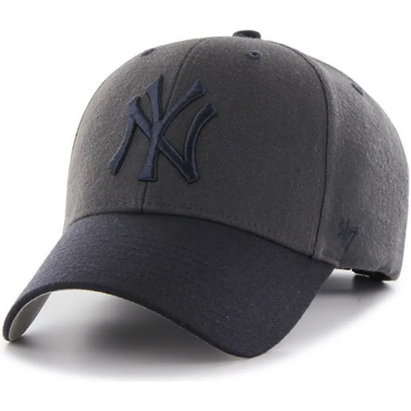 shapka-izvita-cherna-reguliruem-na-new-york-yankees-mlb-ot-47-brand