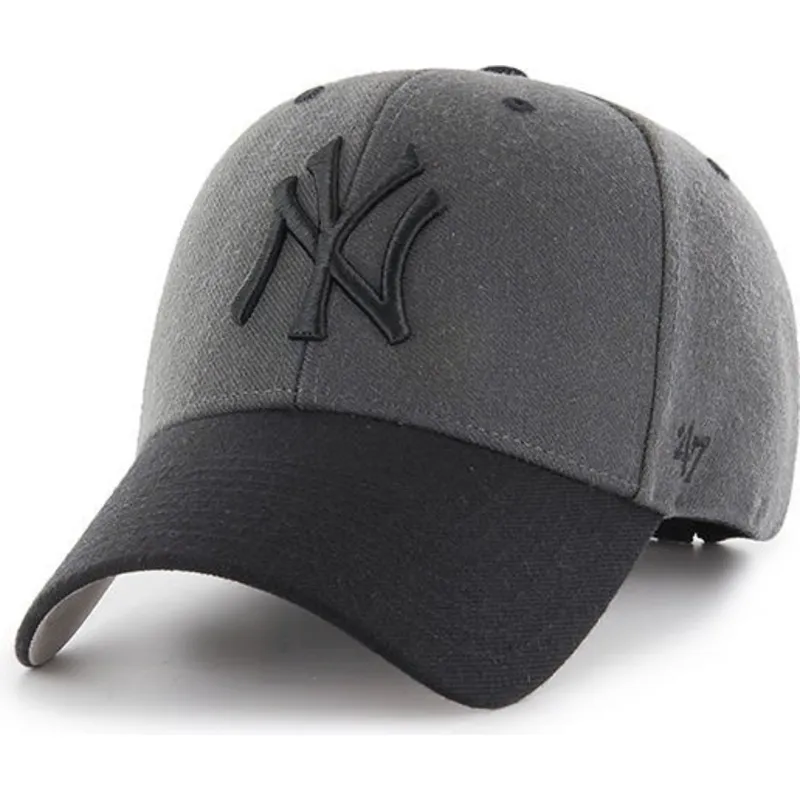 shapka-izvita-cherna-reguliruem-na-new-york-yankees-mlb-ot-47-brand