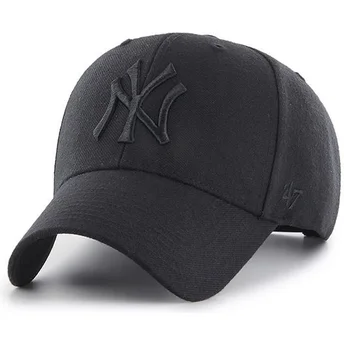Шапка извита черна снапбек на New York Yankees MLB от 47 Brand