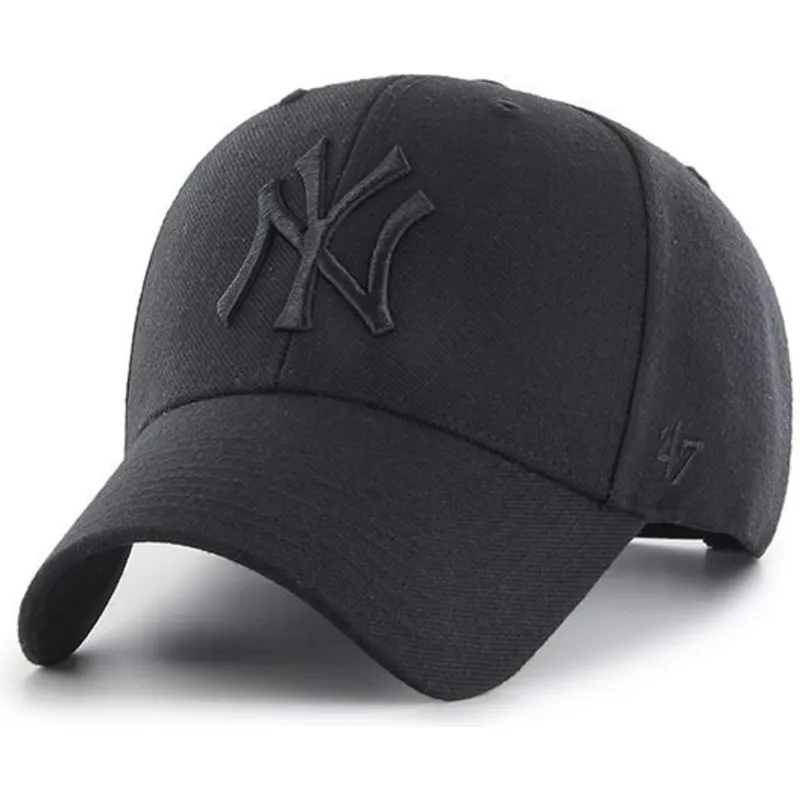 47-brand-shapka-s-izvita-kozirka-cherno-logo-new-york-yankees-mlb-mvp-cherna-snapback