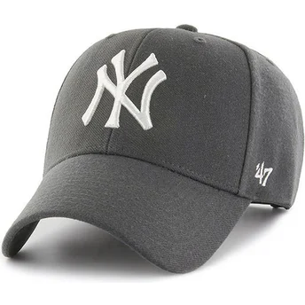 shapka-izvita-siv-snapbek-na-new-york-yankees-mlb-ot-47-brand