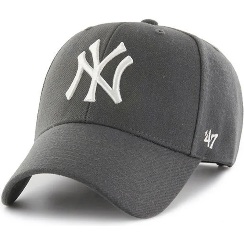 47-brand-shapka-s-izvita-kozirka-new-york-yankees-mlb-mvp-tmno-siva-snapback