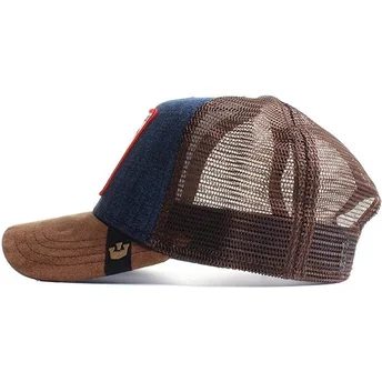 Goorin Bros. Big Strut braune und Denim Trucker-Kappe Gallo.