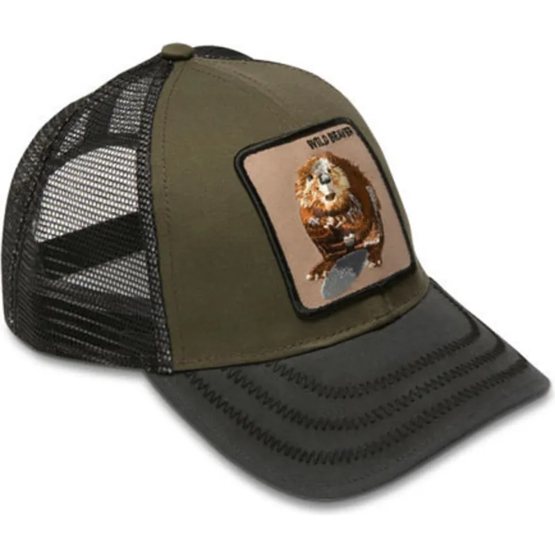 shapka-izvita-traker-zelena-snapbek-wild-beaver-the-farm-ot-goorin-bros
