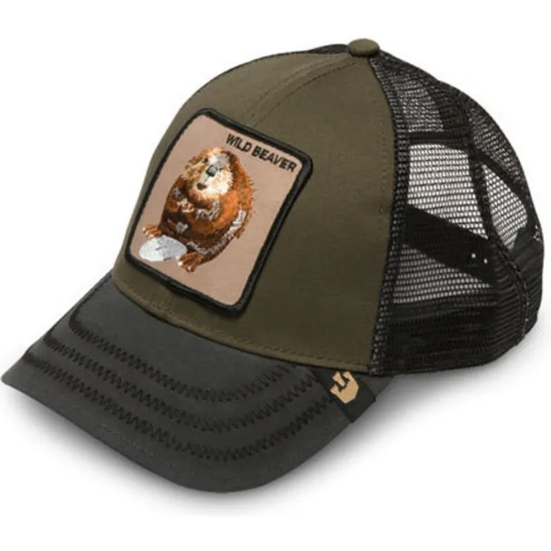 shapka-izvita-traker-zelena-snapbek-wild-beaver-the-farm-ot-goorin-bros