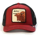 shapka-izvita-traker-chervena-snapbek-bull-the-farm-ot-goorin-bros