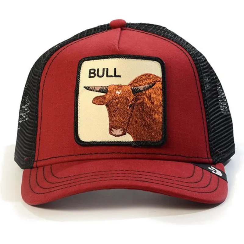 shapka-izvita-shapka-traker-chervena-snapbek-toro-bull-the-farm-ot-goorin-bros