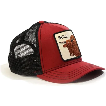 shapka-izvita-traker-chervena-snapbek-bull-the-farm-ot-goorin-bros