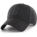 schwarze-snapback-kappe-mit-gebogenem-schirm-und-schwarzem-boston-red-sox-logo-von-47-brand-mlb-mvp