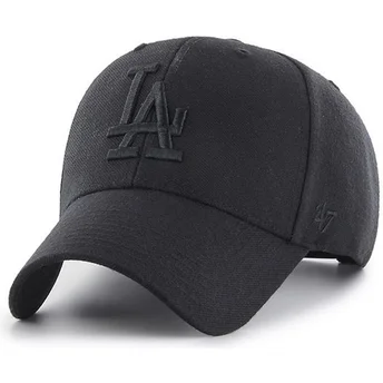 47 Brand Шапка с Извита Козирка Черно Лого Los Angeles Dodgers MLB MVP Черна Snapback