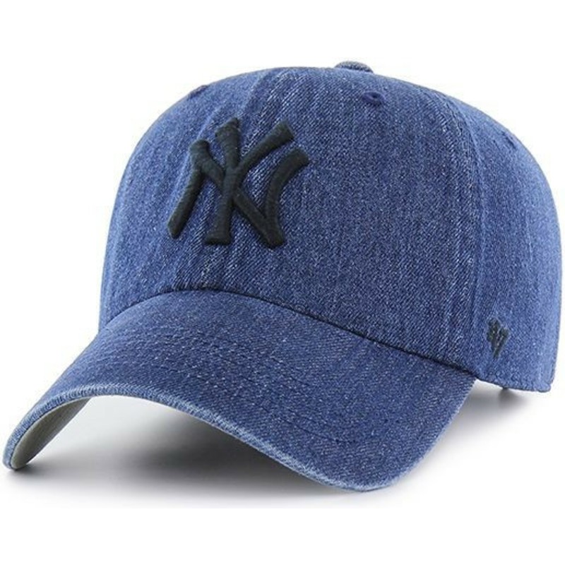 47-brand-curved-brim-new-york-yankees-mlb-clean-up-meadowood-cap-denim-marineblau