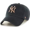 shapka-izvita-cherna-reguliruem-bronce-na-new-york-yankees-mlb-ot-47-brand