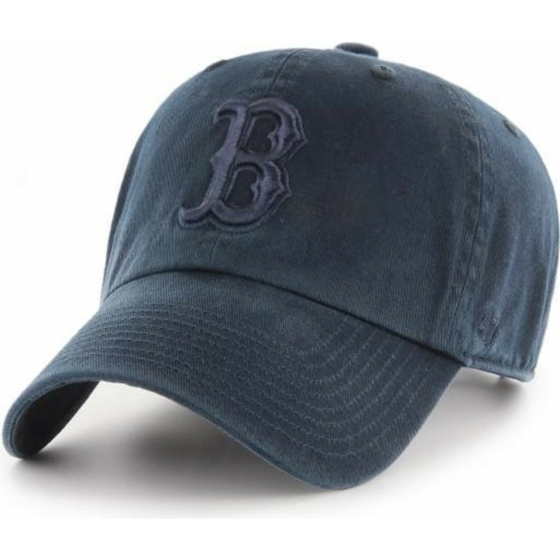 47-brand-curved-brim-marineblaues-logo-boston-red-sox-mlb-clean-up-cap-marineblau