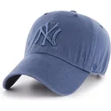 casquette-courbee-bleue-avec-logo-bleu-new-york-yankees-mlb-clean-up-47-brand