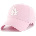 shapka-izvita-roza-reguliruema-na-los-angeles-dodgers-mlb-ot-47-brand
