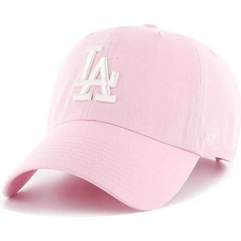 shapka-izvita-roza-reguliruema-na-los-angeles-dodgers-mlb-ot-47-brand