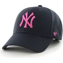 shapka-izvita-tmnosin-reguliruem-rosa-na-new-york-yankees-mlb-ot-47-brand