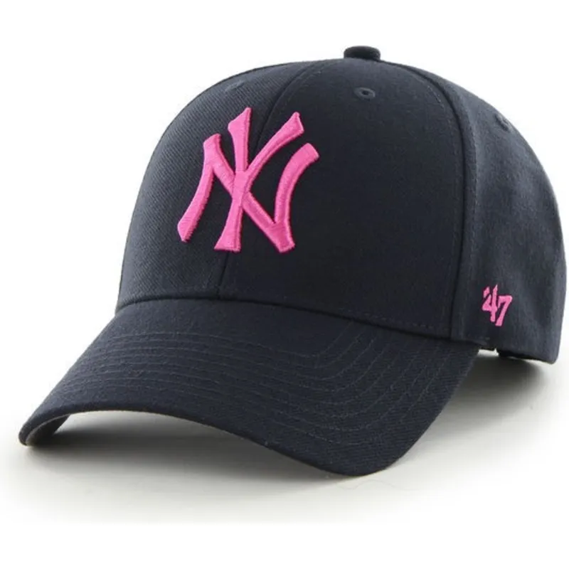 shapka-izvita-tmnosin-reguliruema-rosa-na-new-york-yankees-mlb-ot-47-brand