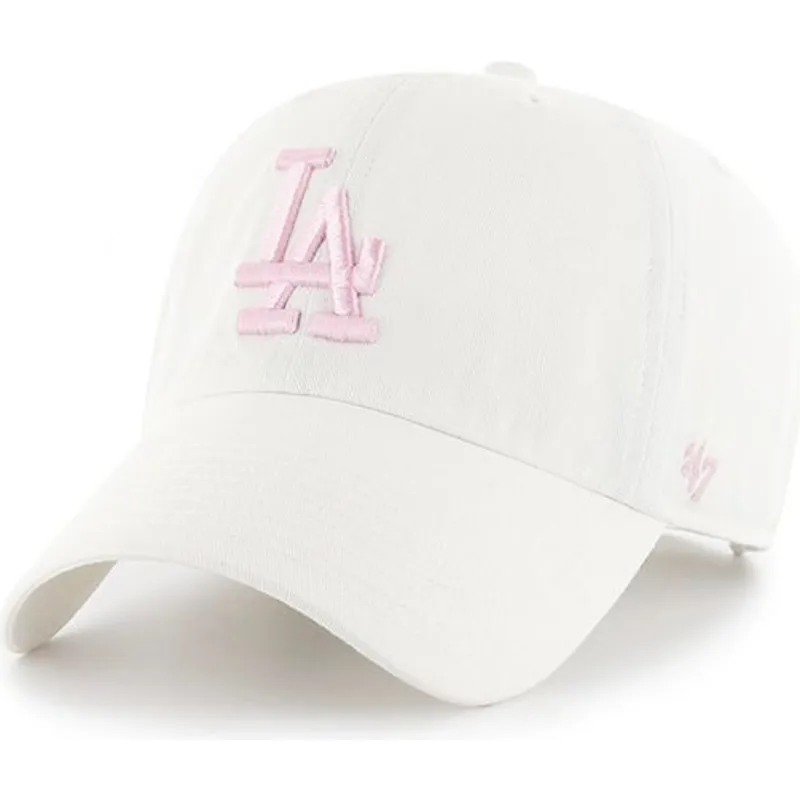 shapka-izvita-byala-reguliruem-rosa-na-los-angeles-dodgers-mlb-ot-47-brand