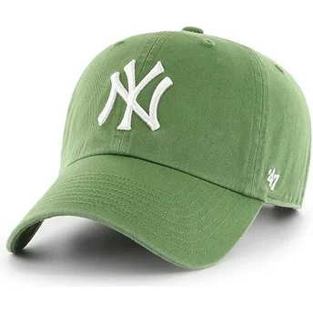 47 Brand Curved Brim New York Yankees MLB Clean Up Fern Cap grün