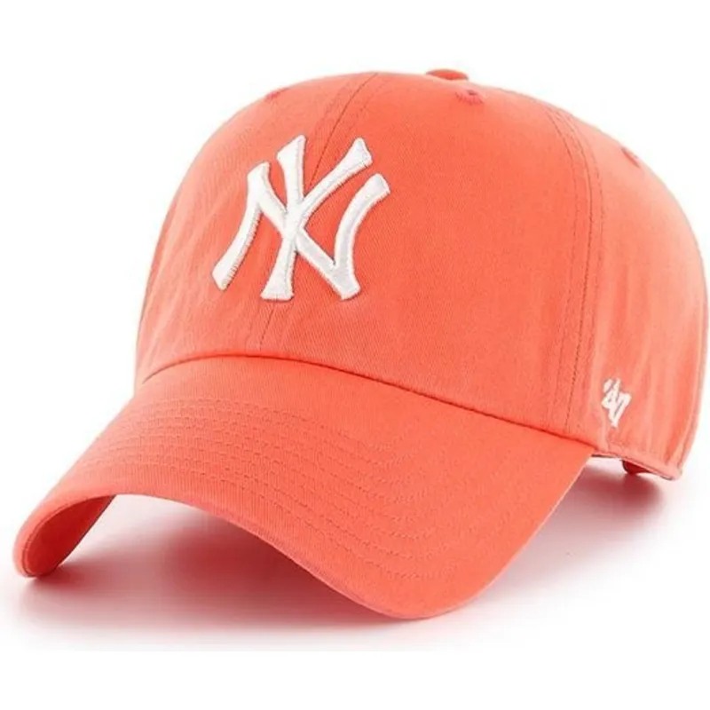 gorra-curva-naranja-pomelo-de-new-york-yankees-mlb-clean-up-de-47-brand