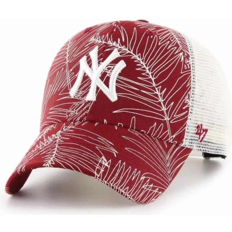 shapka-izvita-traker-chervena-snapbek-na-new-york-yankees-mlb-ot-47-brand