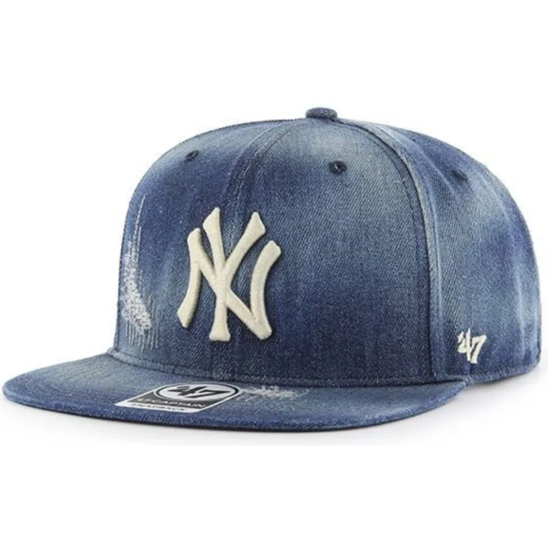 shapka-ploska-tmnosin-snapbek-vaquero-na-new-york-yankees-mlb-ot-47-brand
