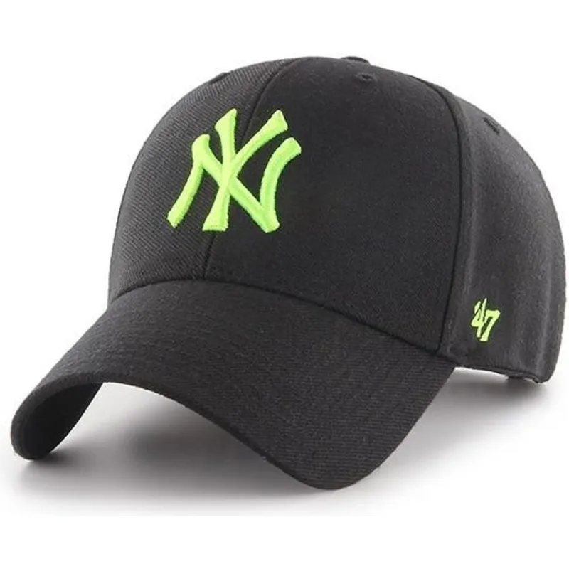 shapka-izvita-cherna-snapbek-na-new-york-yankees-mlb-ot-47-brand