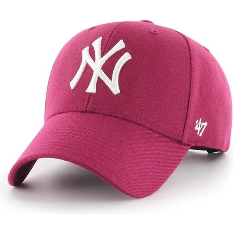 shapka-izvita-roza-snapbek-galaxy-na-new-york-yankees-mlb-ot-47-brand
