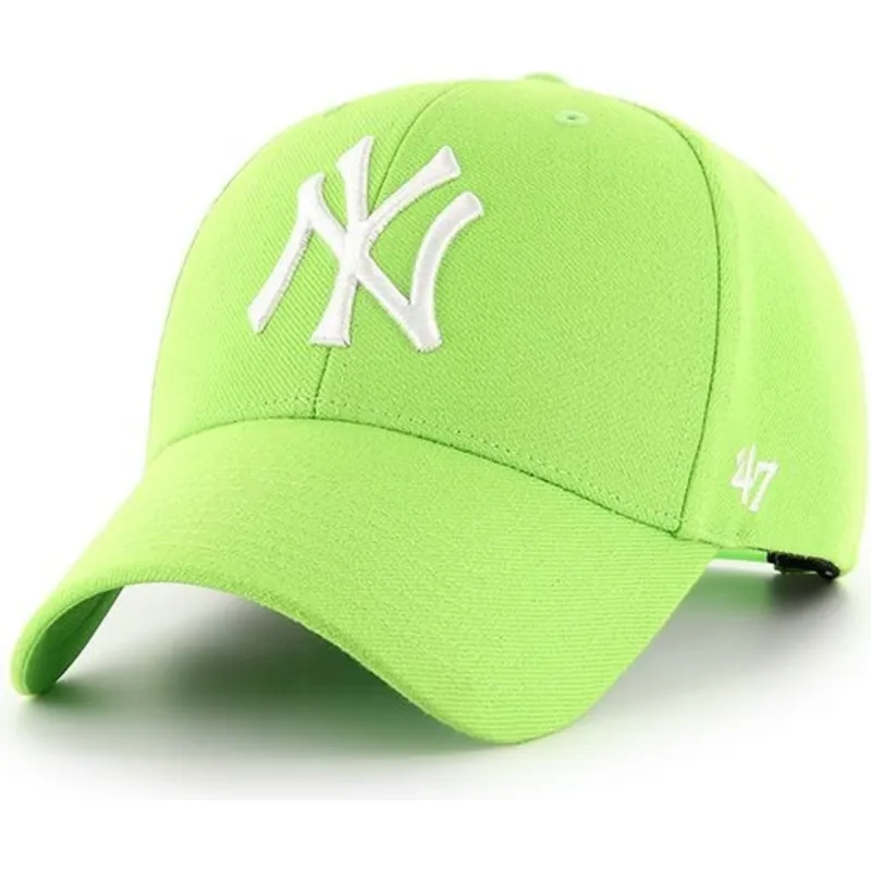 shapka-izvita-zelena-snapbek-lima-na-new-york-yankees-mlb-ot-47-brand