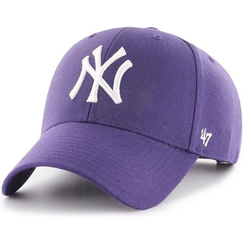 violette-gebogene-snapback-kappe-der-new-york-yankees-mlb-mvp-von-47-brand